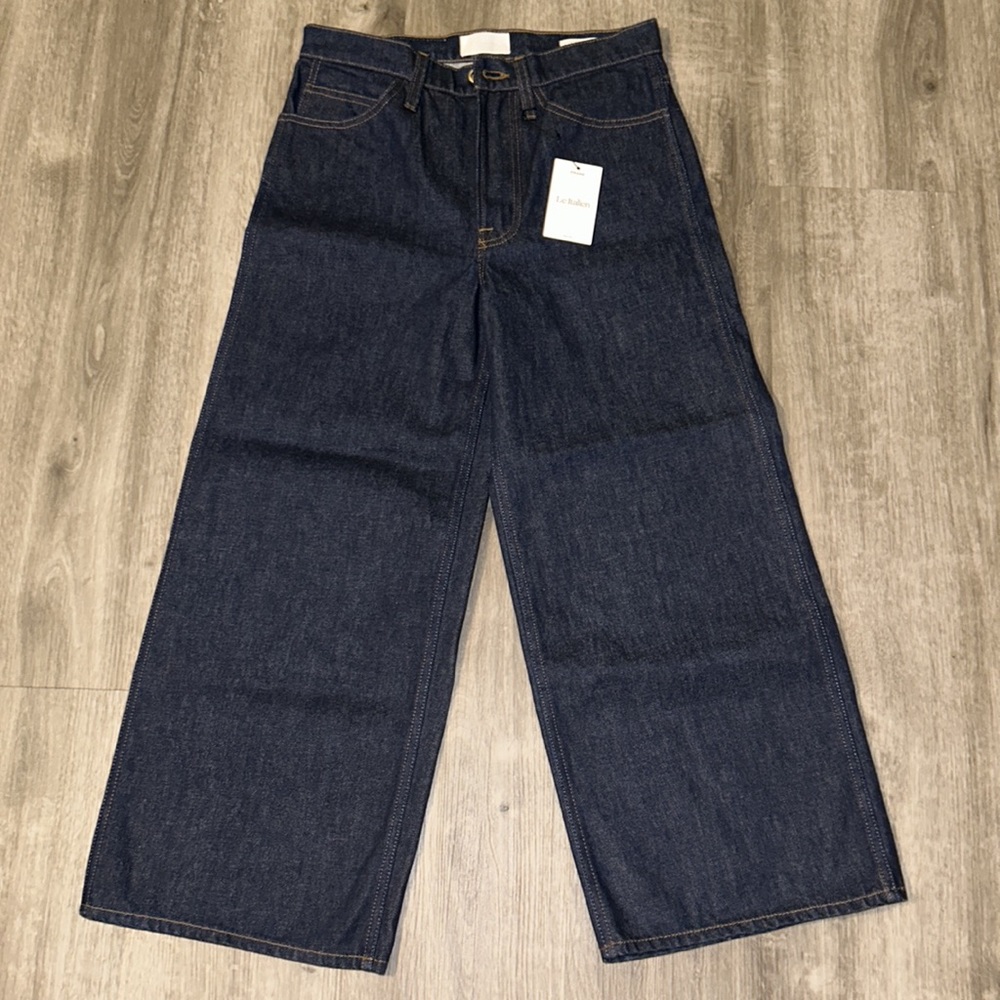 FRAME Le Italien Wide Leg Crop Jeans - Picture 4 of 11